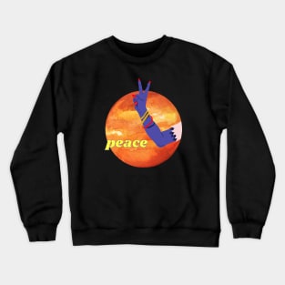 peace zombie arm - black Crewneck Sweatshirt